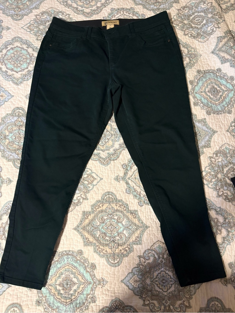 Democracy Dark Green Skinny Pants